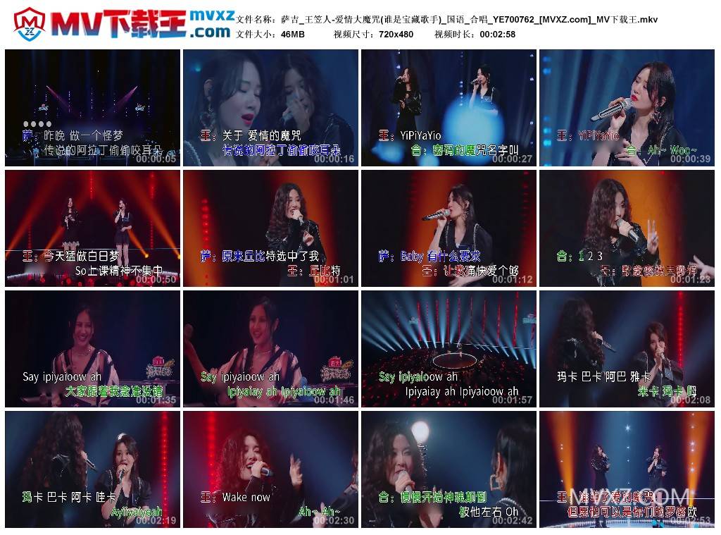 萨吉_王笠人-爱情大魔咒(谁是宝藏歌手)_国语_合唱_YE700762